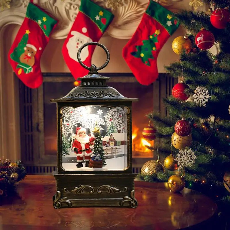 Christmas Snow Lantern - Enchanting Holiday Decor Centerpiece