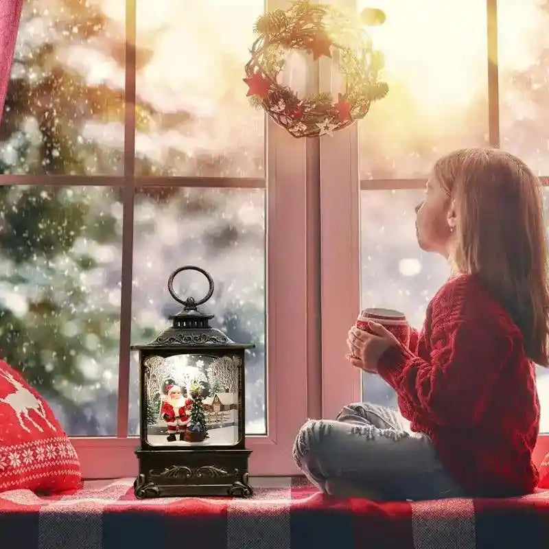 Christmas Snow Lantern - Enchanting Holiday Decor Centerpiece